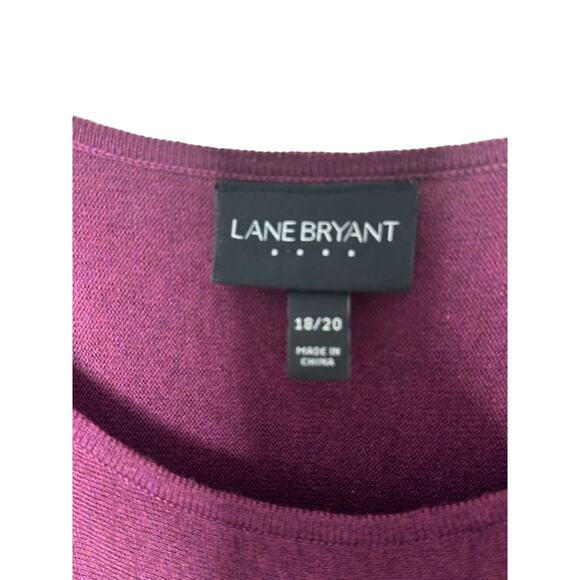 Lane Bryant Maroon Maroon Button Detail Dolman Sleeve Sweater Banded Hem 18/20 - Picture 9 of 9
